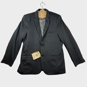 Black Bianco Mens Blazer Jacket Black with‎ Patterned Lining Size Medium